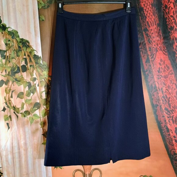 EUC: Vintage 60s Ni-Nel Navy Blue Beaded Suit Set Jacket & Skirt Size see desc - Picture 11 of 14